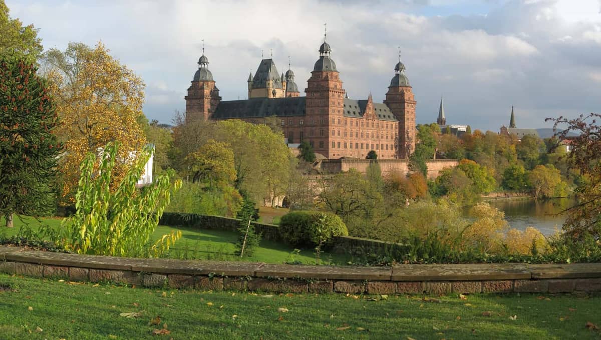Aschaffenburg: Schloss Johannisburg, Nordwest-Ansicht (nahe Pompejanum)